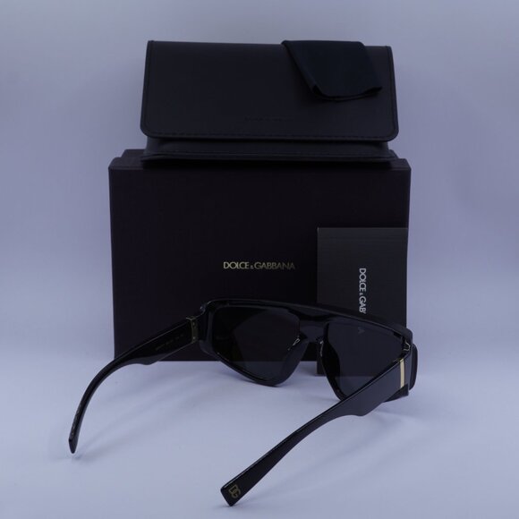 Dolce & Gabbana DG6177 501/87 Sunglasses Black Shield Frame, Grey Lenses main image 5